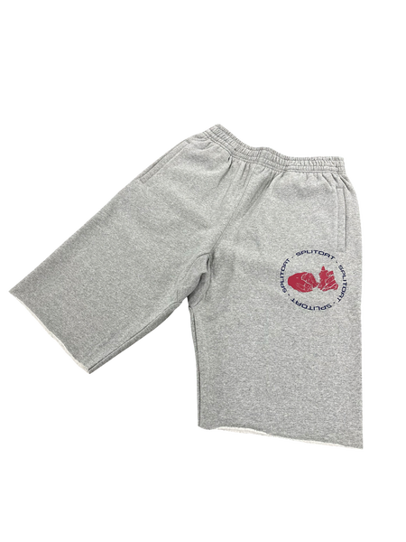 stamp logo shorts - grey
