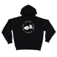 stamp logo hoodie - black