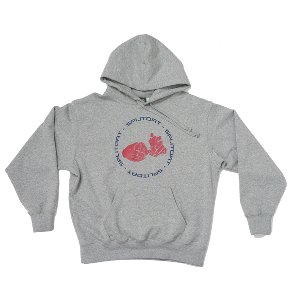stamp logo hoodie - grey
